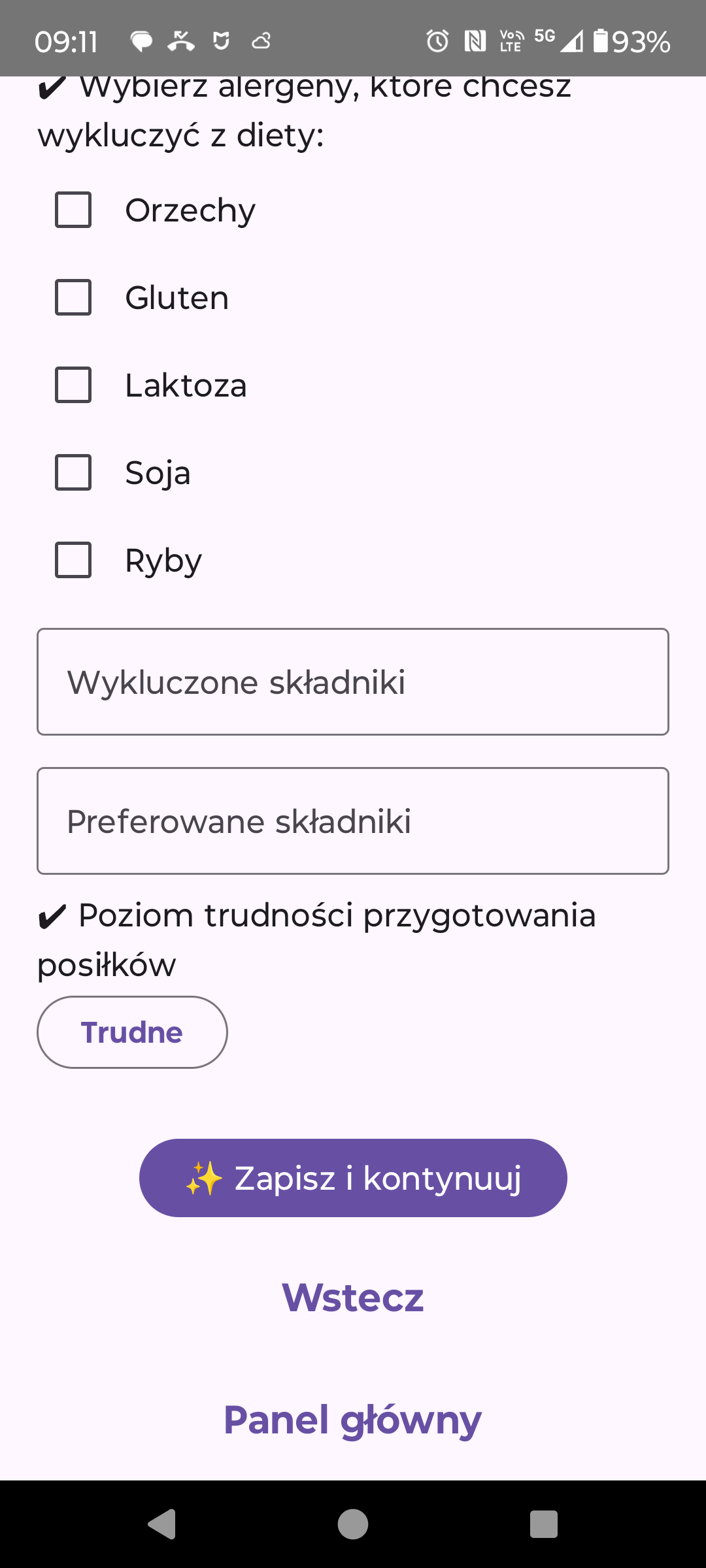 Podsumowanie diety